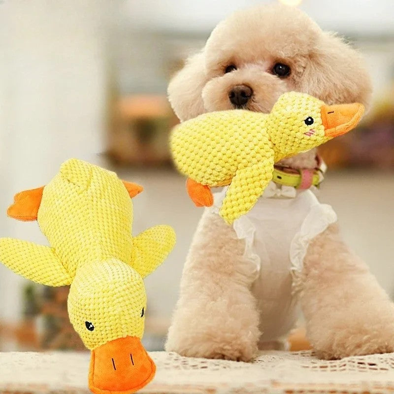 My Furrball Squeaky Plush Duck