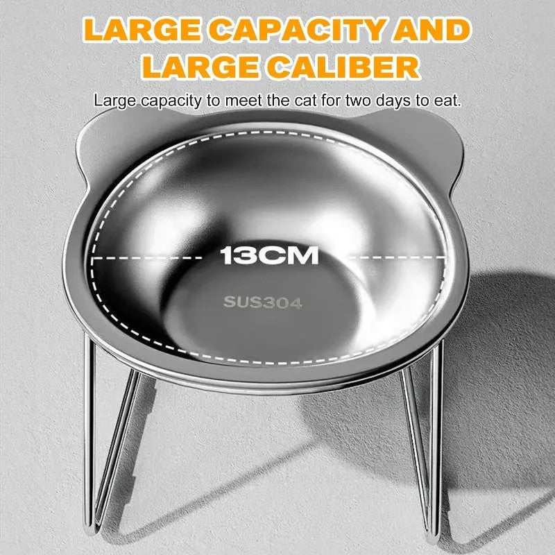 My Furrball 15° Tilted Stainless Steel Bowl