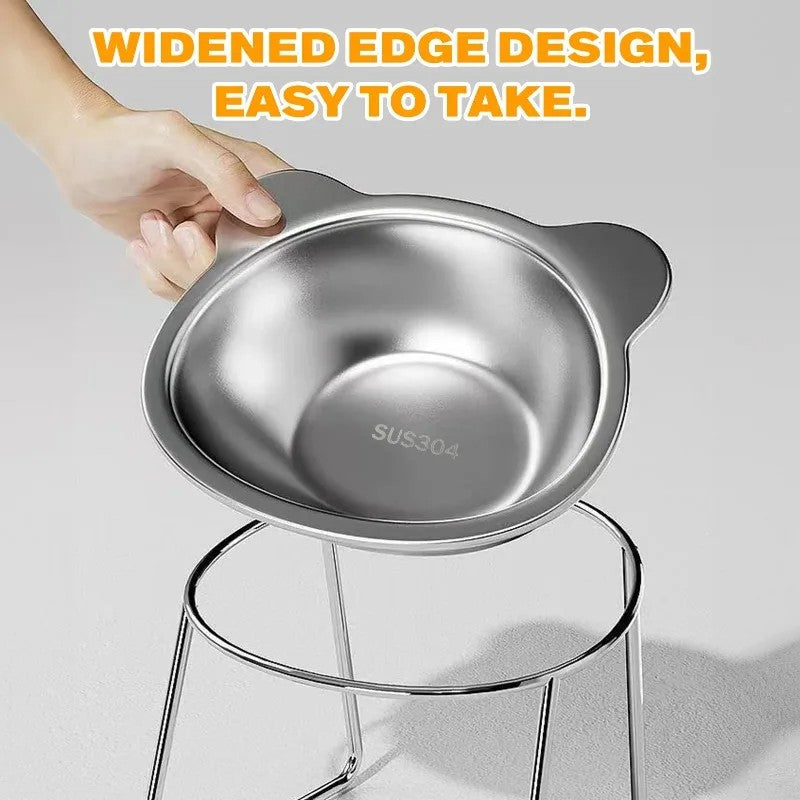 My Furrball 15° Tilted Stainless Steel Bowl