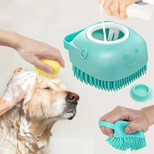 My Furrball Silicone Bath Brush & Shampoo Dispenser