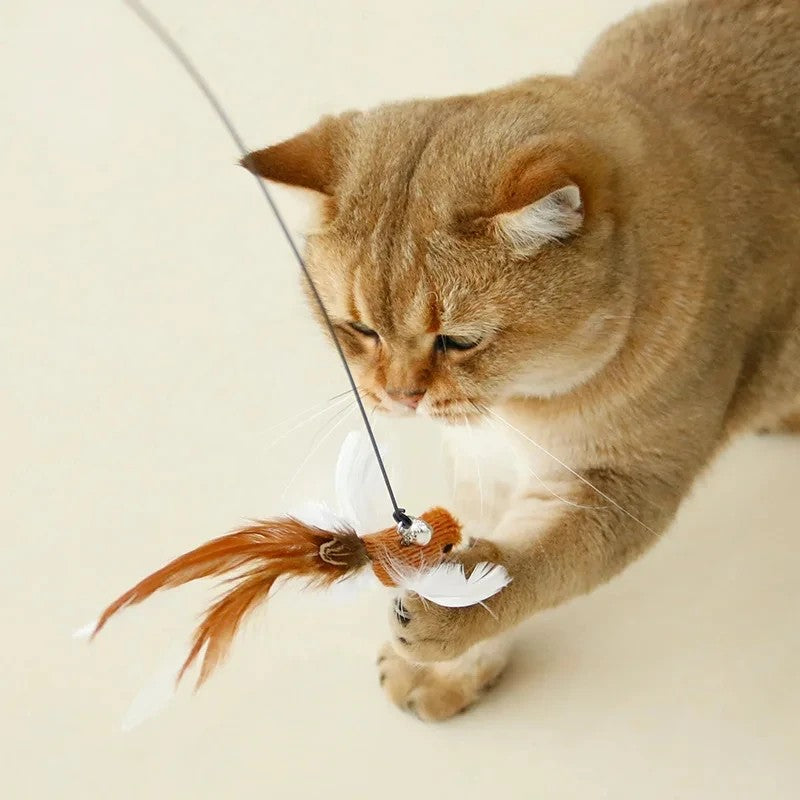 My Furrball Cat Teaser Wand with Suction Cup